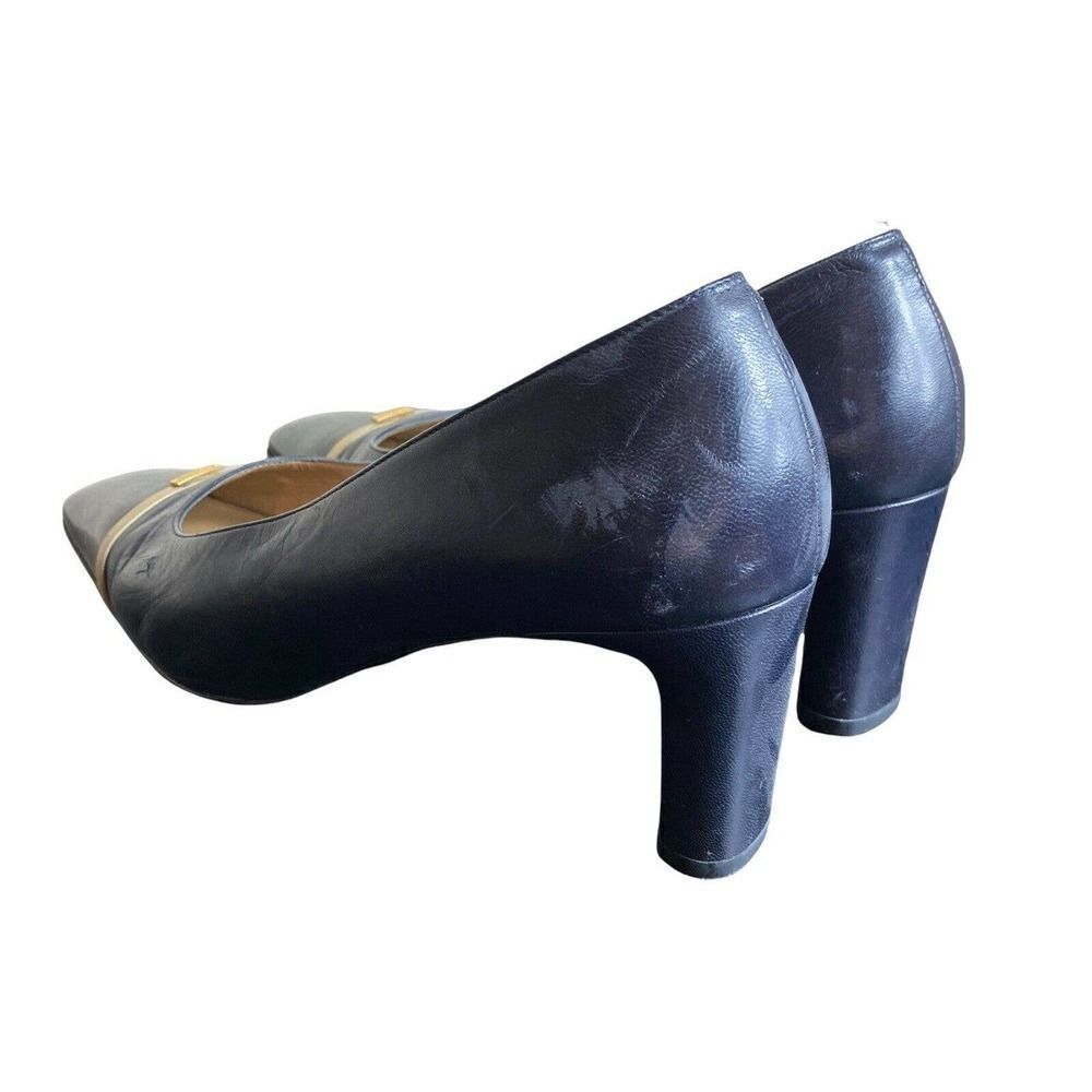 St. John Italy Vintage Cap Toe Pointed Toe Slip On Heels 6.5B - Picture 3 of 8